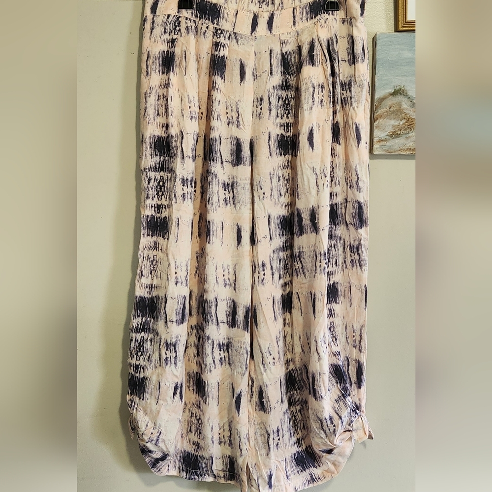 Elevenses Anthropologie Wide-legged Cropped Flowy Pants